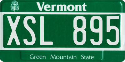 VT license plate XSL895