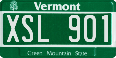 VT license plate XSL901