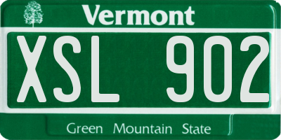 VT license plate XSL902