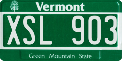 VT license plate XSL903