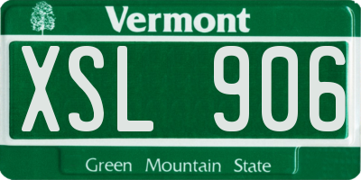 VT license plate XSL906