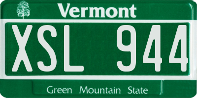 VT license plate XSL944