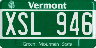 VT license plate XSL946