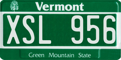 VT license plate XSL956