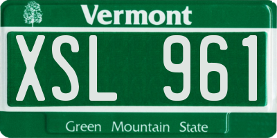 VT license plate XSL961
