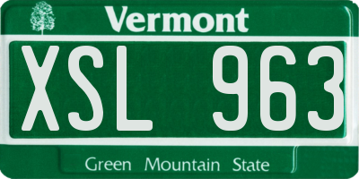 VT license plate XSL963