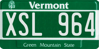 VT license plate XSL964