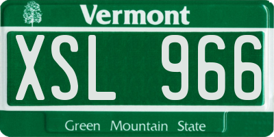 VT license plate XSL966
