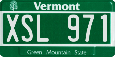 VT license plate XSL971