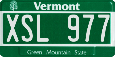 VT license plate XSL977
