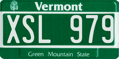 VT license plate XSL979