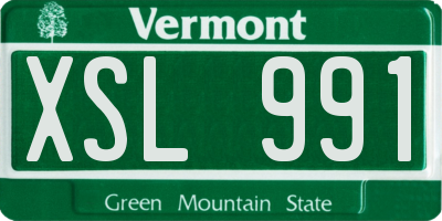 VT license plate XSL991