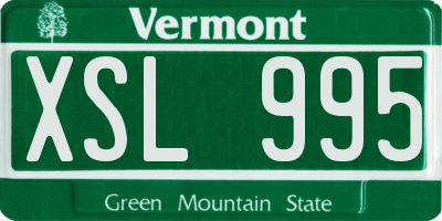 VT license plate XSL995