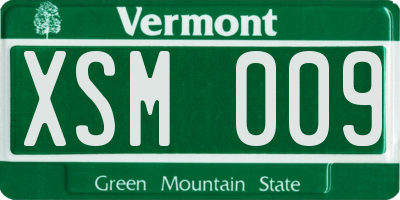 VT license plate XSM009