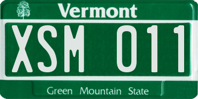 VT license plate XSM011