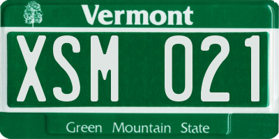 VT license plate XSM021