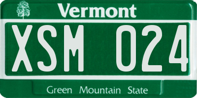 VT license plate XSM024