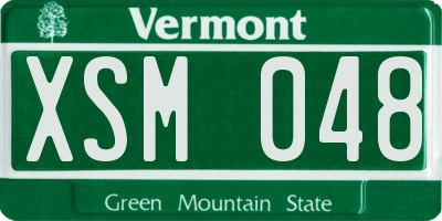 VT license plate XSM048