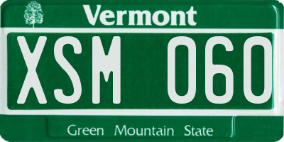 VT license plate XSM060