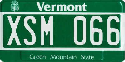VT license plate XSM066