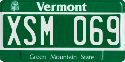 VT license plate XSM069
