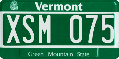 VT license plate XSM075