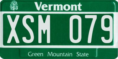 VT license plate XSM079