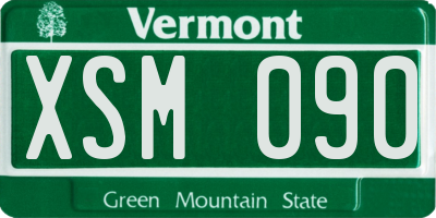 VT license plate XSM090