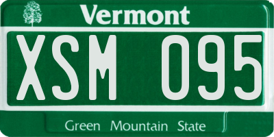 VT license plate XSM095