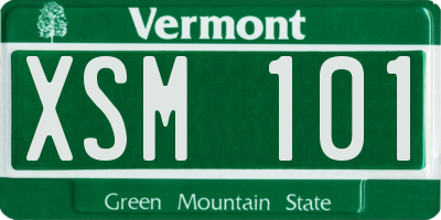VT license plate XSM101
