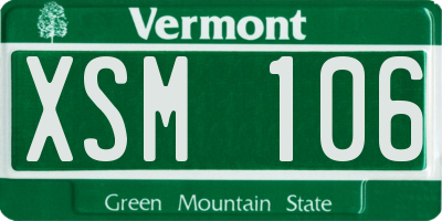 VT license plate XSM106