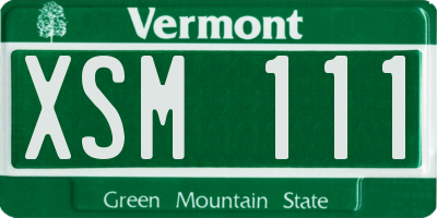 VT license plate XSM111