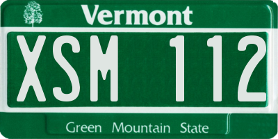 VT license plate XSM112