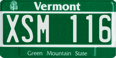 VT license plate XSM116