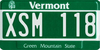 VT license plate XSM118
