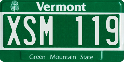 VT license plate XSM119