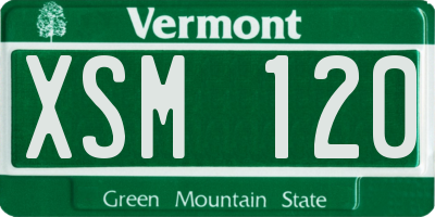 VT license plate XSM120