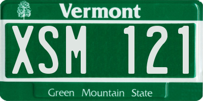VT license plate XSM121