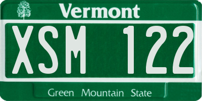 VT license plate XSM122