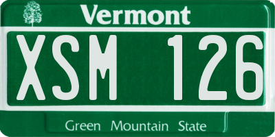 VT license plate XSM126