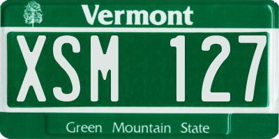 VT license plate XSM127