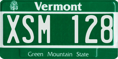 VT license plate XSM128