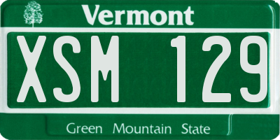 VT license plate XSM129