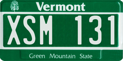 VT license plate XSM131