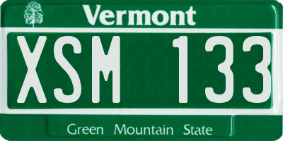 VT license plate XSM133