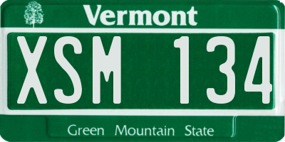 VT license plate XSM134