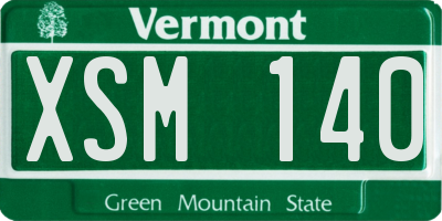 VT license plate XSM140