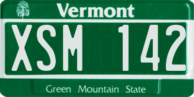 VT license plate XSM142