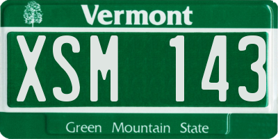 VT license plate XSM143