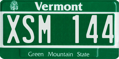 VT license plate XSM144